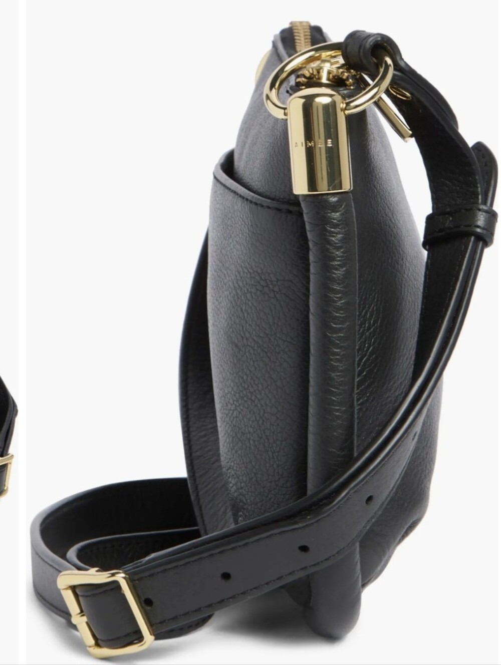 Classic Black Leather Vintage Crossbody Bag - Picture 2 of 4